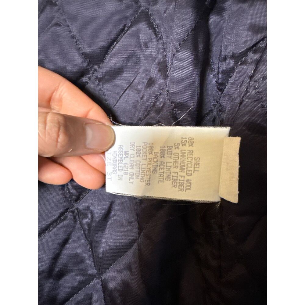 Vintage Fieldston Clothes Double-Breasted Navy Wool Pea Coat Military Buttons 3T - Picture 6 of 6